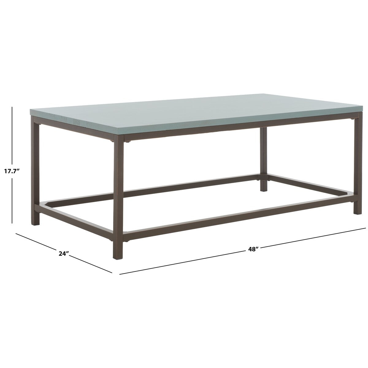 SAFAVIEH Aino Reclamined Wood Finish Coffee Table - 48" x 24" x 17.7" - 48Wx24Dx18H