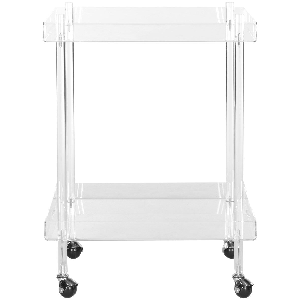 SAFAVIEH Alheid Clear Acrylic Kitchen Cart - 25.6" x 18.1" x 31.1" - 26Wx18Dx31H