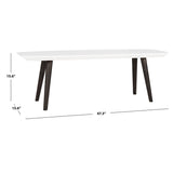 SAFAVIEH Alison Mid-Century White/ Dark Brown Lacquer Coffee Table - 47.3" x 15.6" x 15.6" - 47Wx16Dx16H