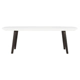 SAFAVIEH Alison Mid-Century White/ Dark Brown Lacquer Coffee Table - 47.3" x 15.6" x 15.6" - 47Wx16Dx16H