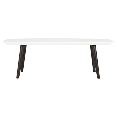 SAFAVIEH Alison Mid-Century White/ Dark Brown Lacquer Coffee Table - 47.3" x 15.6" x 15.6" - 47Wx16Dx16H