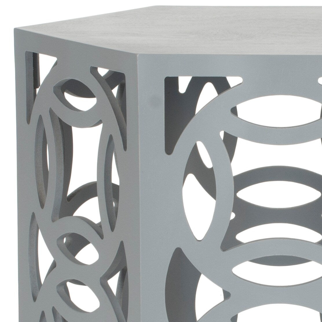 SAFAVIEH Alla Pearl Blue Grey Side Table - 22.8" x 22.8" x 22.2" - 23Wx23Dx22H