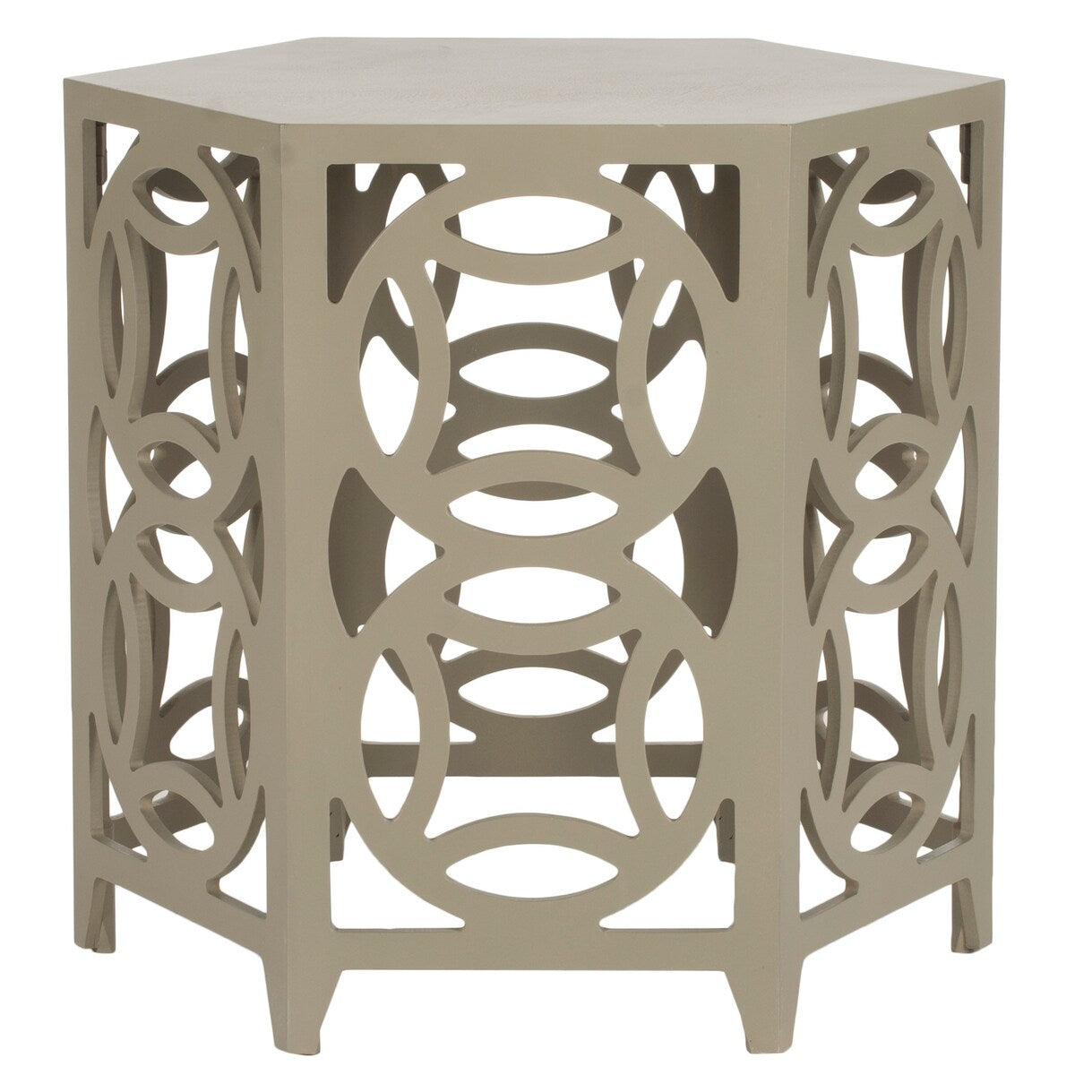 SAFAVIEH Alla Pearl Blue Grey Side Table - 22.8" x 22.8" x 22.2" - 23Wx23Dx22H