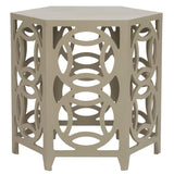 SAFAVIEH Alla Pearl Blue Grey Side Table - 22.8" x 22.8" x 22.2" - 23Wx23Dx22H