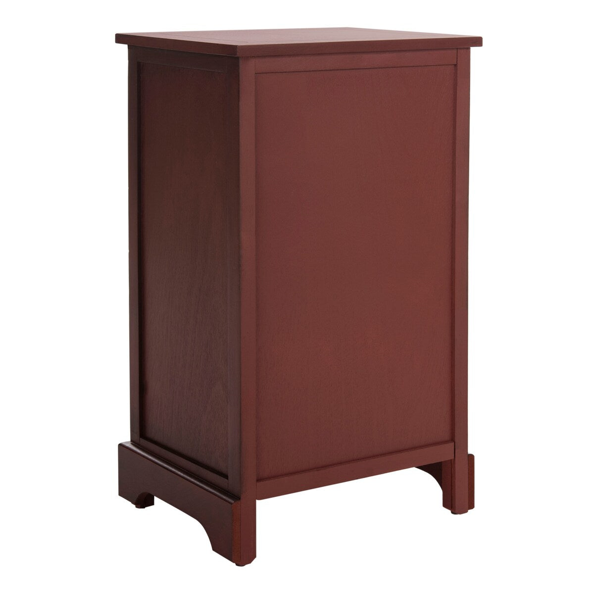 SAFAVIEH Alverta Red Storage Side Table - 15.9" x 13" x 27.6"