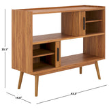 SAFAVIEH Alysha Tambour Door Entertainment Media Stand (Fits Up To 50" Flatscreen TV) - 43.3 In. x 14.6 In. x 35.1 In.