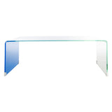 SAFAVIEH Alzina Ombre Glass Coffee Table-Clear / Blue - 47.2" x 25.6" x 16.5" - 47Wx26Dx17H