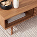 SAFAVIEH Ameetha Mid-Century 1-Shelf Walnut Coffee Table - 46" W x 23" D x 16" H - 46Wx23Dx16H