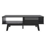 SAFAVIEH Ameetha Mid-Century 1-Shelf Walnut Coffee Table - 46" W x 23" D x 16" H - 46Wx23Dx16H