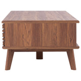 SAFAVIEH Ameetha Mid-Century 1-Shelf Walnut Coffee Table - 46" W x 23" D x 16" H - 46Wx23Dx16H