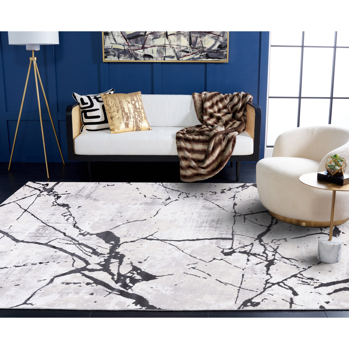 SAFAVIEH Amelia Alli Modern Abstract Distressed Rug