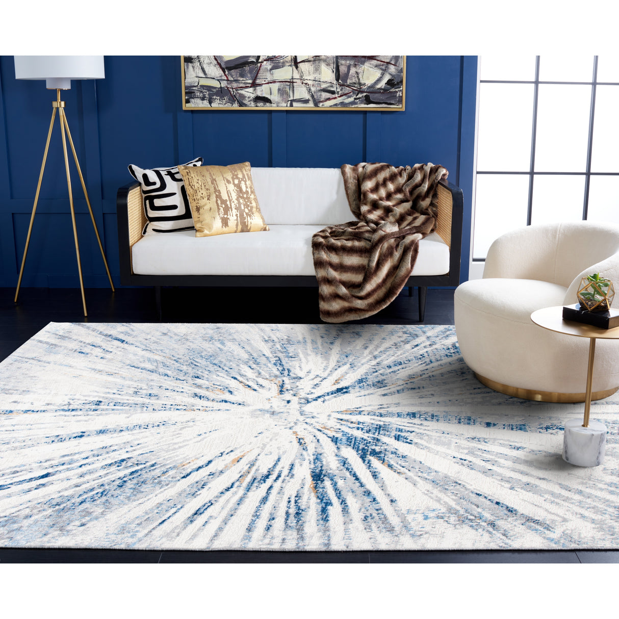 SAFAVIEH Amelia Dellene Abstract Burst Rug