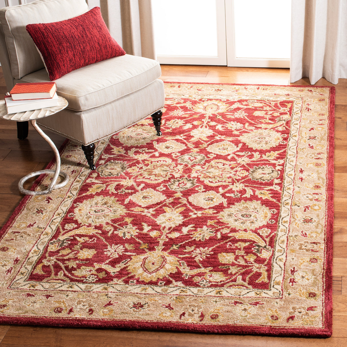 SAFAVIEH Anatolia Karanfila Traditional Oriental Hand-spun Wool Rug