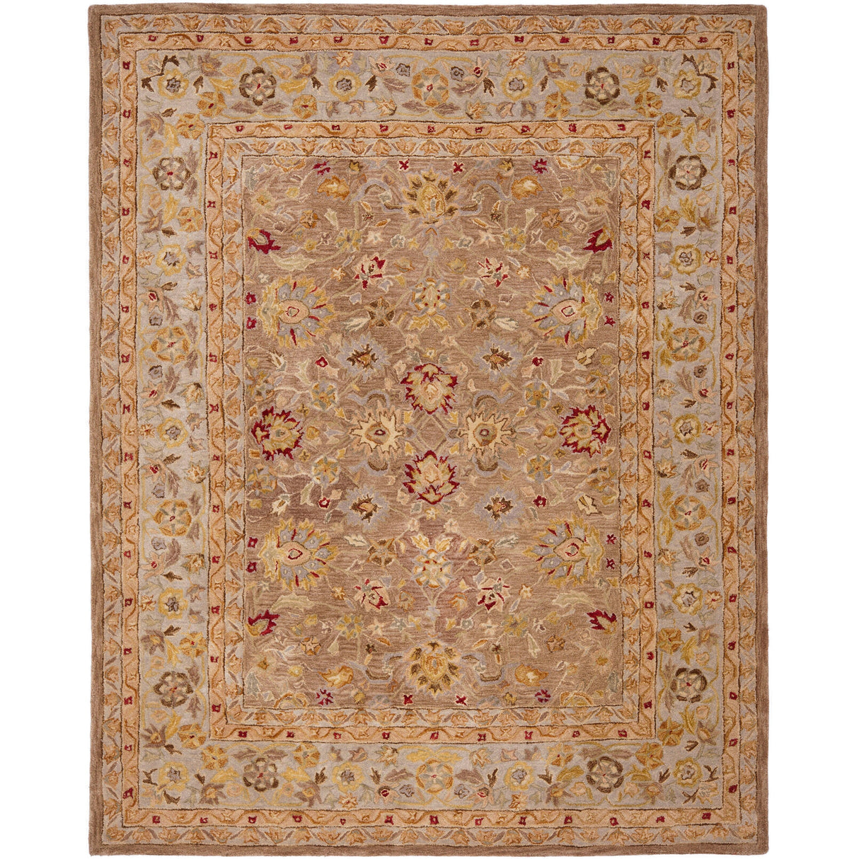 SAFAVIEH Anatolia Karanfila Traditional Oriental Hand-spun Wool Rug