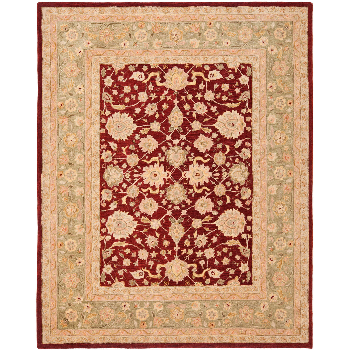 SAFAVIEH Anatolia Karanfila Traditional Oriental Hand-spun Wool Rug