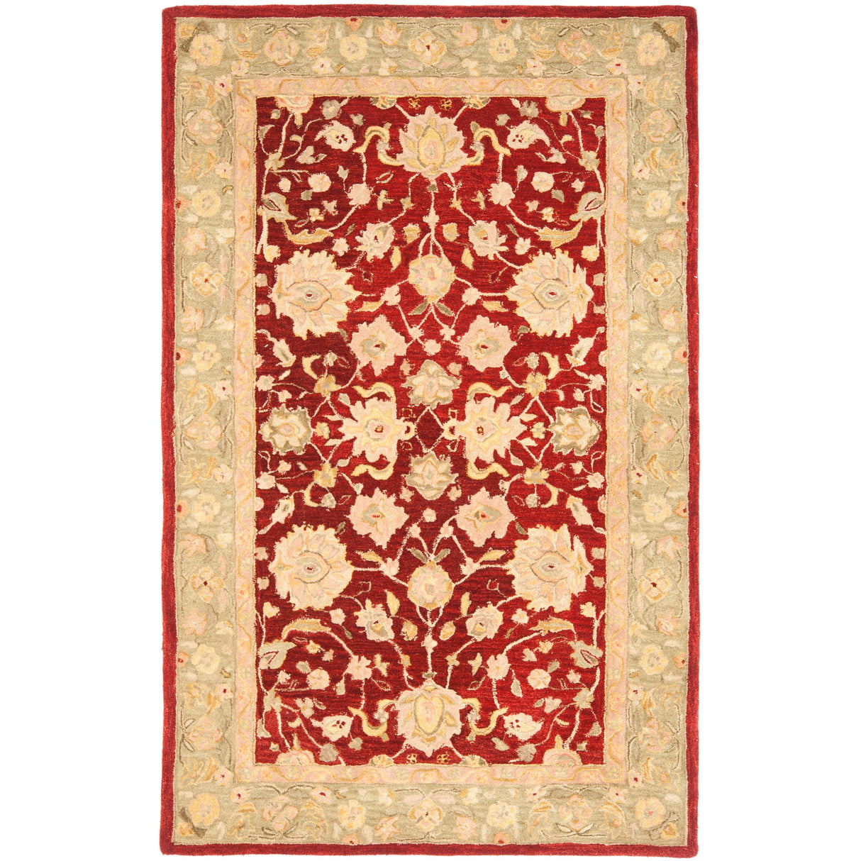 SAFAVIEH Anatolia Karanfila Traditional Oriental Hand-spun Wool Rug