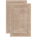 SAFAVIEH Andra Plush Master Cable Plush Linen Bath Rug (Set of 2) - 1'9" x 2'10"