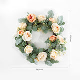 SAFAVIEH Angelia Faux 24-inch Rose & Eucalyptus Wreath