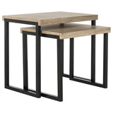 SAFAVIEH Annamarie Light Grey/Black End Table - 23.6" x 15.8" x 21.6" - 24Wx16Dx22H