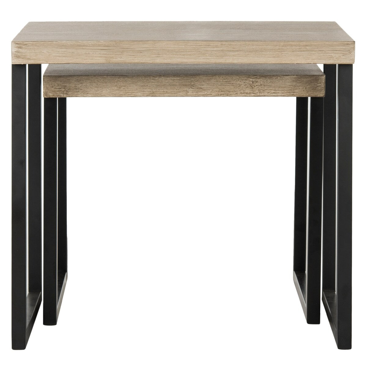 SAFAVIEH Annamarie Light Grey/Black End Table - 23.6" x 15.8" x 21.6" - 24Wx16Dx22H