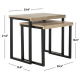 SAFAVIEH Annamarie Light Grey/Black End Table - 23.6" x 15.8" x 21.6" - 24Wx16Dx22H