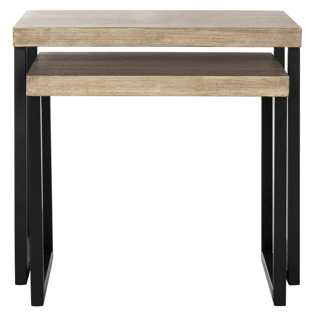 SAFAVIEH Annamarie Light Grey/Black End Table - 23.6" x 15.8" x 21.6" - 24Wx16Dx22H