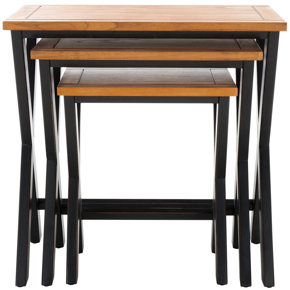 SAFAVIEH Anneli Stacking Nesting Tray Tables - 24.4" W x 17" L x 23.8" H - 24Wx17Dx24H