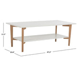 SAFAVIEH Annemarie Mid-Century Rectangular Coffee Table - 47.2" x 23.6" x 17.7" - 47Wx24Dx18H