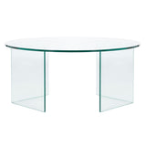 SAFAVIEH Annice Tempered Glass Coffee Table - 35" W x 35" D x 16" H - 35Wx35Dx16H