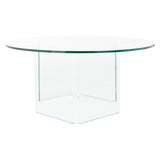 SAFAVIEH Annice Tempered Glass Coffee Table - 35" W x 35" D x 16" H - 35Wx35Dx16H