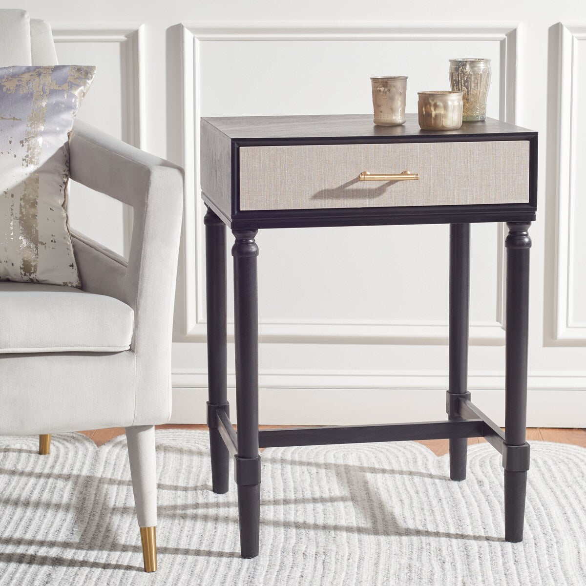 SAFAVIEH Antja 1-Drawer Accent Table - 19" W x 15.8" L x 26" H - 19Wx16Dx26H