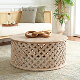 SAFAVIEH Antkea Round Coffee Table - 35" L x 35" D x 16" H - 35Wx35Dx16H