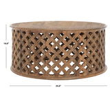 SAFAVIEH Antkea Round Coffee Table - 35" L x 35" D x 16" H - 35Wx35Dx16H