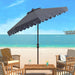 SAFAVIEH Antonije 9-Foot Crank Outdoor Umbrella