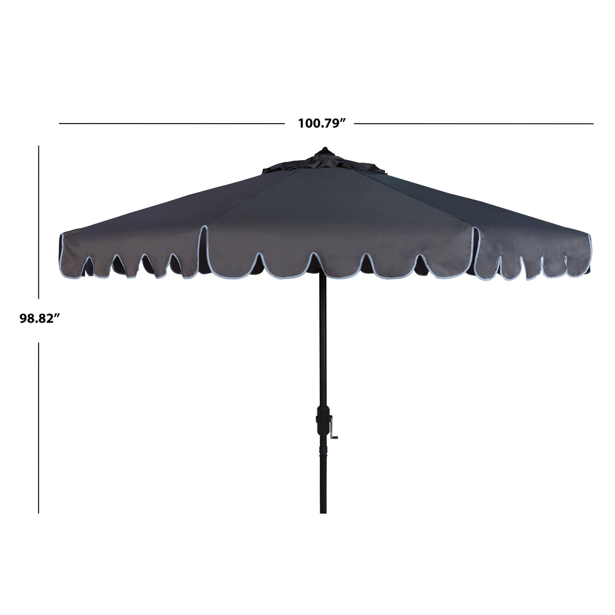 SAFAVIEH Antonije 9-Foot Crank Outdoor Umbrella