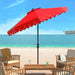 SAFAVIEH Antonije 9-Foot Crank Outdoor Umbrella