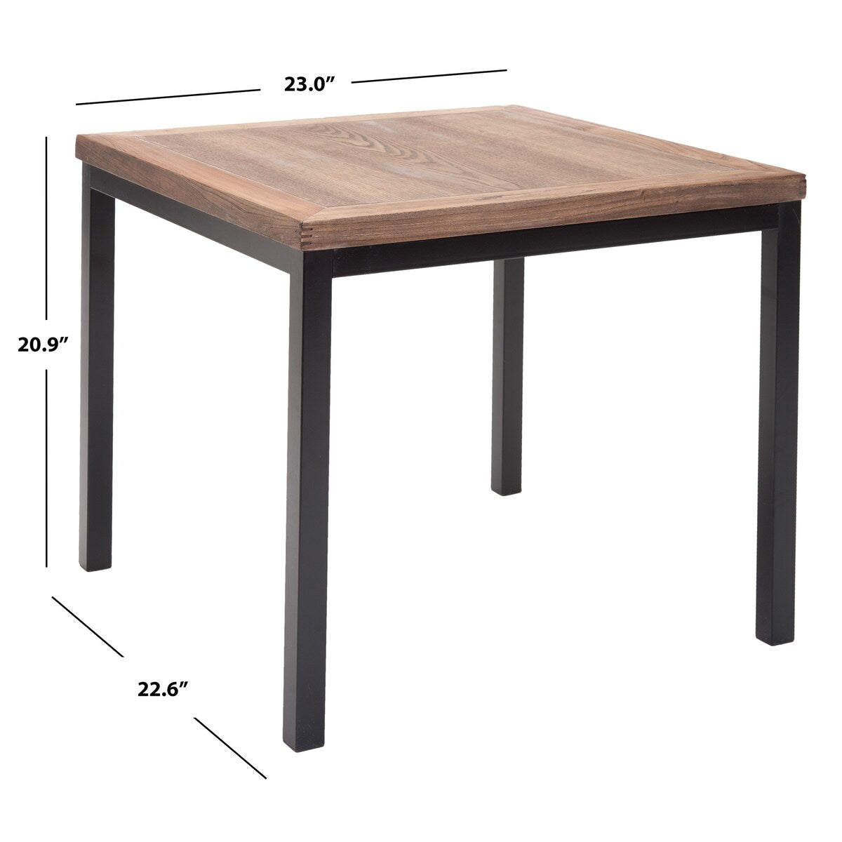 SAFAVIEH Arda Brown Side Table - 23" x 22.6" x 20.9" - 23Wx23Dx21H