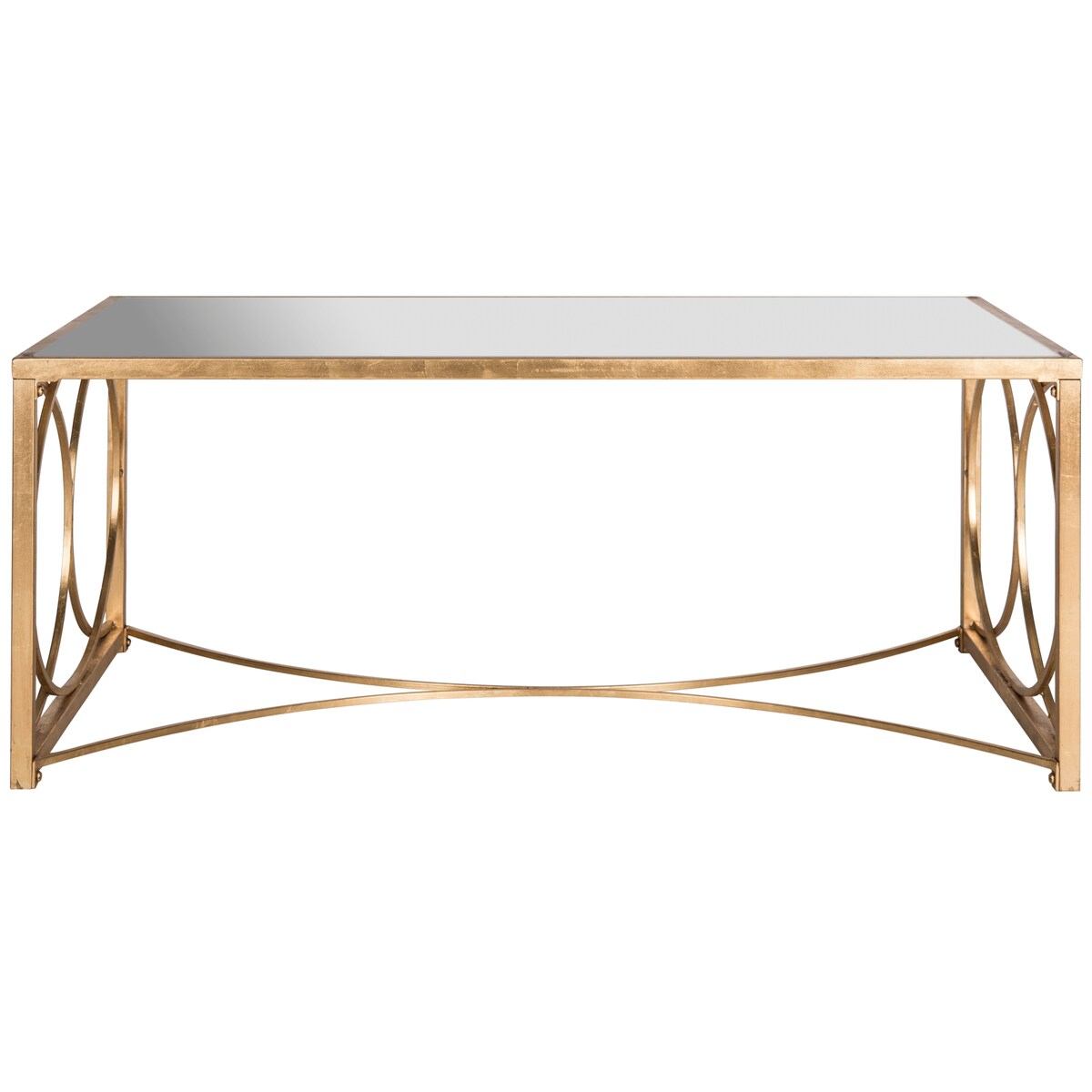 SAFAVIEH Arenda Antique Gold Leaf Coffee Table - 47.5" x 25" x 20.5" - 48Wx25Dx21H