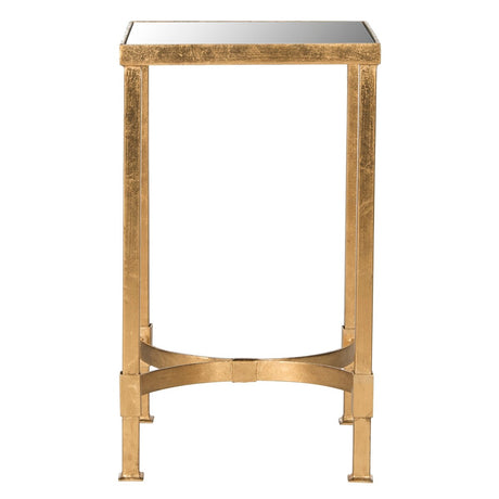 SAFAVIEH Argelia Antique Gold Leaf Mirror Top End Table - 12" x 12.1" x 20.4" - 12Wx12Dx20H