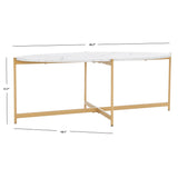 SAFAVIEH Arkie Oval Coffee Table - 46" W x 18" D x 18" H - 46Wx18Dx18H