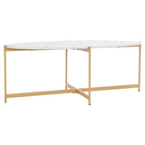 SAFAVIEH Arkie Oval Coffee Table - 46" W x 18" D x 18" H - 46Wx18Dx18H