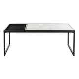 SAFAVIEH Arletta White/ Black Coffee Table - 48" x 24" x 18" - 48Wx24Dx18H