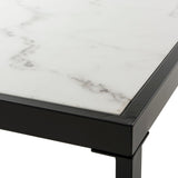 SAFAVIEH Arletta White/ Black Coffee Table - 48" x 24" x 18" - 48Wx24Dx18H