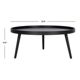 SAFAVIEH Arline Round Tray Top Coffee Table - 35.4" x 35.4" x 15" - 35Wx35Dx15H