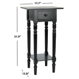 SAFAVIEH Arrie Black Accent Table - 17.7" x 13.8" x 31.9" - 18Wx14Dx32H