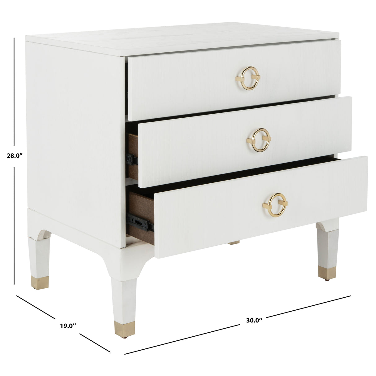 SAFAVIEH Artimiza 3-Drawer Nightstand