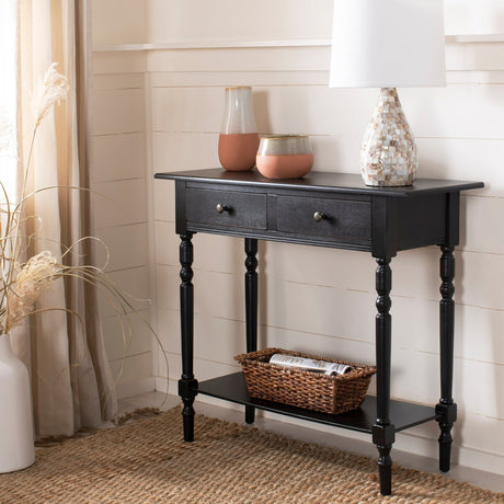 SAFAVIEH Arvilla Grey 2-Drawer Console Table - 37.8" x 13" x 31.9" - 38Wx13Dx32H