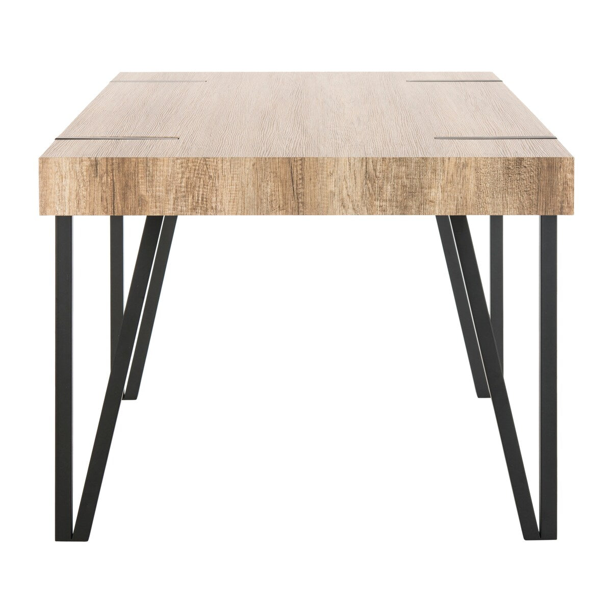 SAFAVIEH Asal Mid-Century Industrial Rustic Dining Room Table - 59.1" W x 35.4" L x 29.5" H - 59Wx35Dx30H