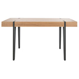 SAFAVIEH Asal Mid-Century Industrial Rustic Dining Room Table - 59.1" W x 35.4" L x 29.5" H - 59Wx35Dx30H