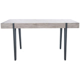 SAFAVIEH Asal Mid-Century Industrial Rustic Dining Room Table - 59.1" W x 35.4" L x 29.5" H - 59Wx35Dx30H